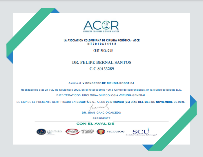 IV CONGRESO DE CIRUGIA ROBOTICA - Dr. Felipe Bernal - Cirujano Bariátrico en Bogotá