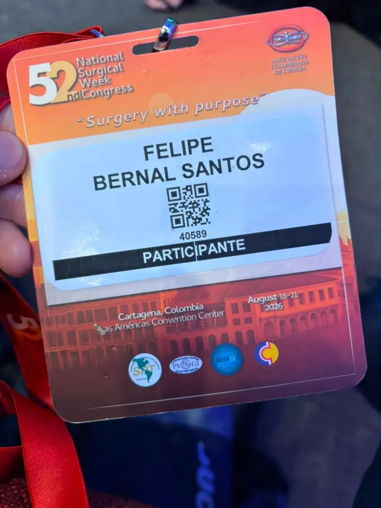 Mi participación en la Semana Quirúrgica Nacional 2026 Seguir aprendiendo también hace parte de mi práctica - Dr Felipe Bernal 3
